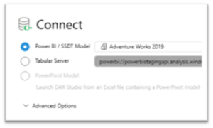 DAX Studio: Connect to Datasource